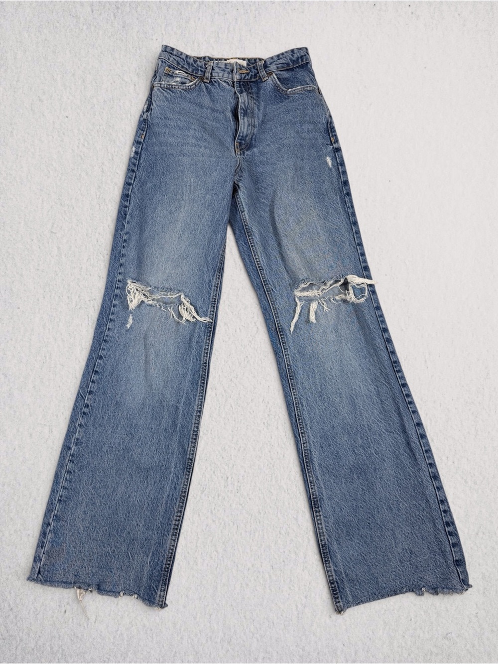 Zara Vintage-Inspired Distressed Jeans